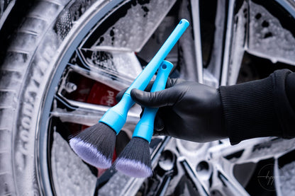 INTEZ Auto Detailing Kwasten Set – 2 Delige Interieur Reinigingsborstel – Zachte Borstels voor Auto, Dashboard, Velgen & Interieur