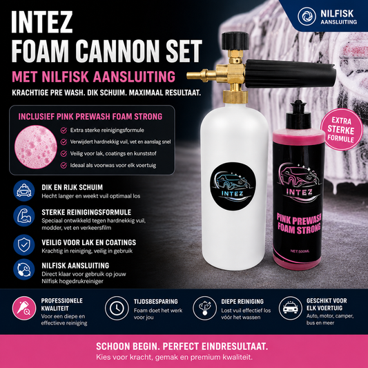 Foam Cannon Set met Pink Snow Foam | Nilfisk & Kärcher