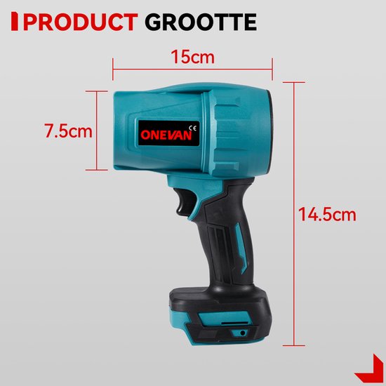 Car Blower - Professionele Auto Droger 18volt -Auto droger