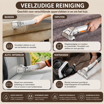 Vlekken & Tapijtreiniger - 2-in-1 Auto Interieur Reiniger