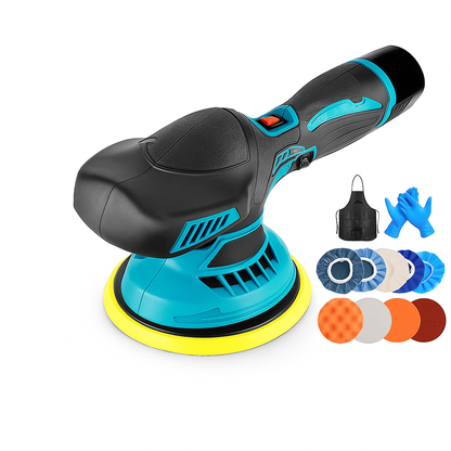 Intez Draadloze Polijstmachine 12V – 6 Snelheden, 6000 RPM + Accessoireset