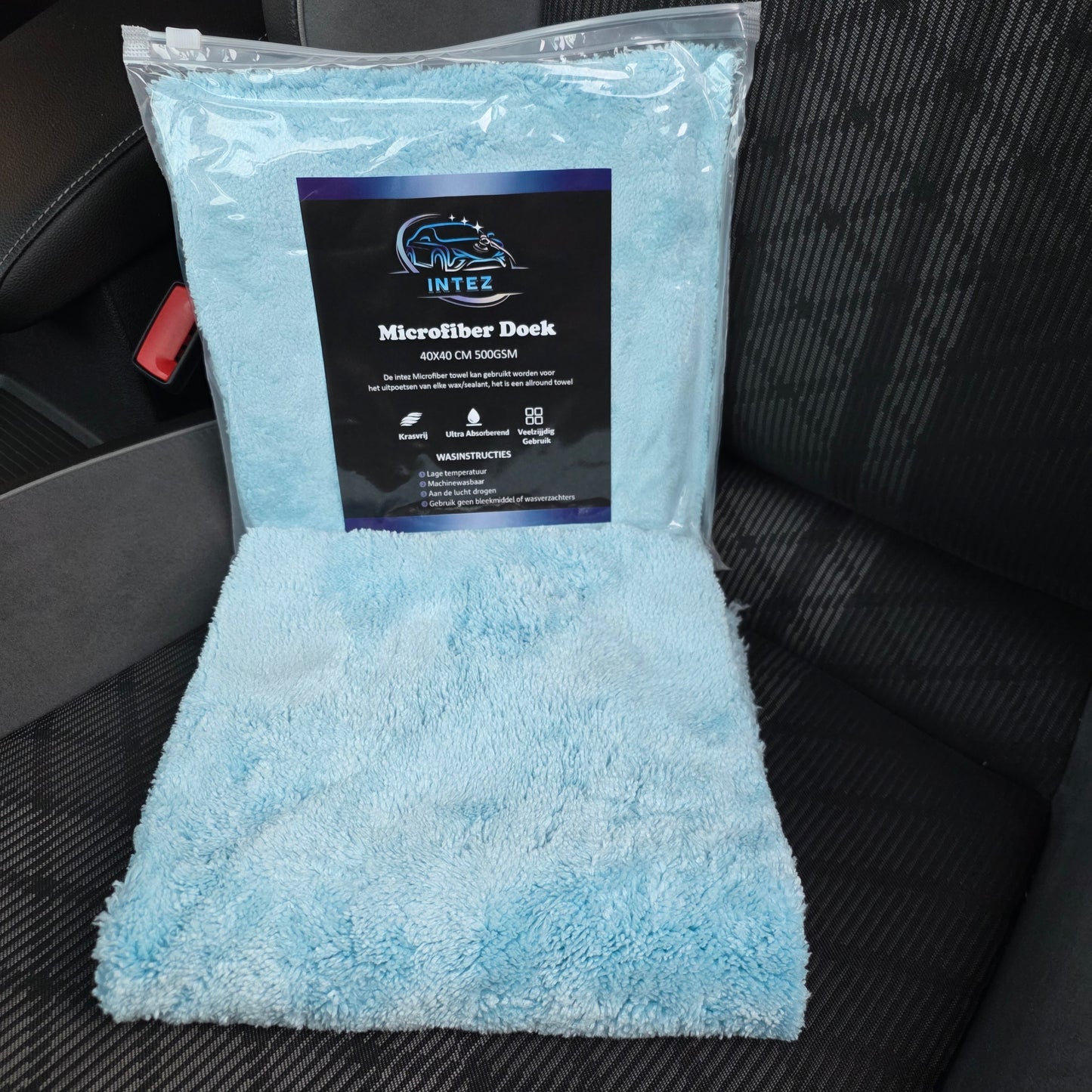 Intez Premium Microfiber Wax Doek 40x40cm - 500GSM Ultra Zacht