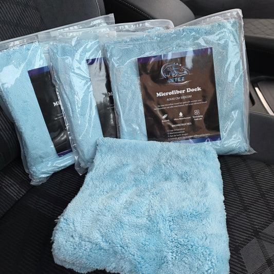 Intez Premium Microfiber Wax Towel 3-Pack - 40x40cm 500GSM Voordeelpakket